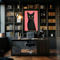 Black Cat Poster Mysterious Modern Wall Art