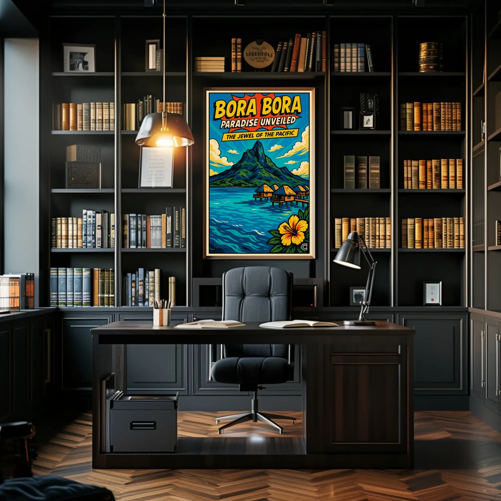 Bora Bora Vintage Travel Poster with Tropical Nostalgia PosterGoat