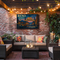 Reno Travel Poster The Biggest Little City Art