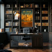 Abu Dhabi Cultural Splendor Cityscape Travel Poster