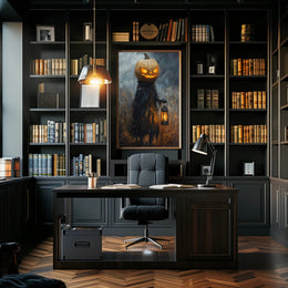 Haunting Pumpkin Lantern Fantasy or Mythology Poster