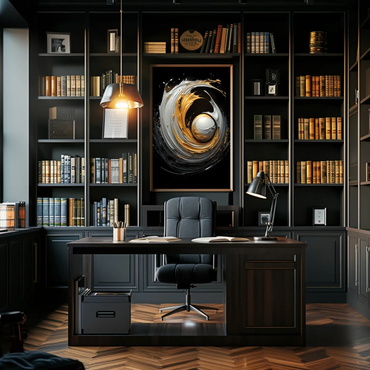 Swirling Cosmic Vortex Wall Art Abstract Poster