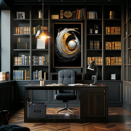 Swirling Cosmic Vortex Wall Art Abstract Poster