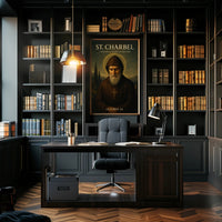 St Charbel Devotional Poster Religious Wall Art