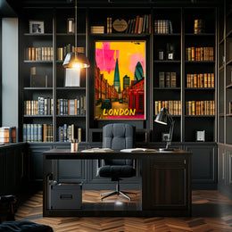Colorful London Cityscape Pop Art Urban or Cityscape Poster