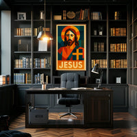 Jesus Iconic Representation Poster