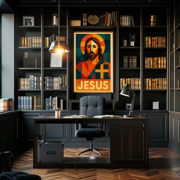 Jesus Iconic Representation Poster