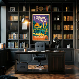 Clifton Park Nostalgia Poster Vintage Riverside Wall Art