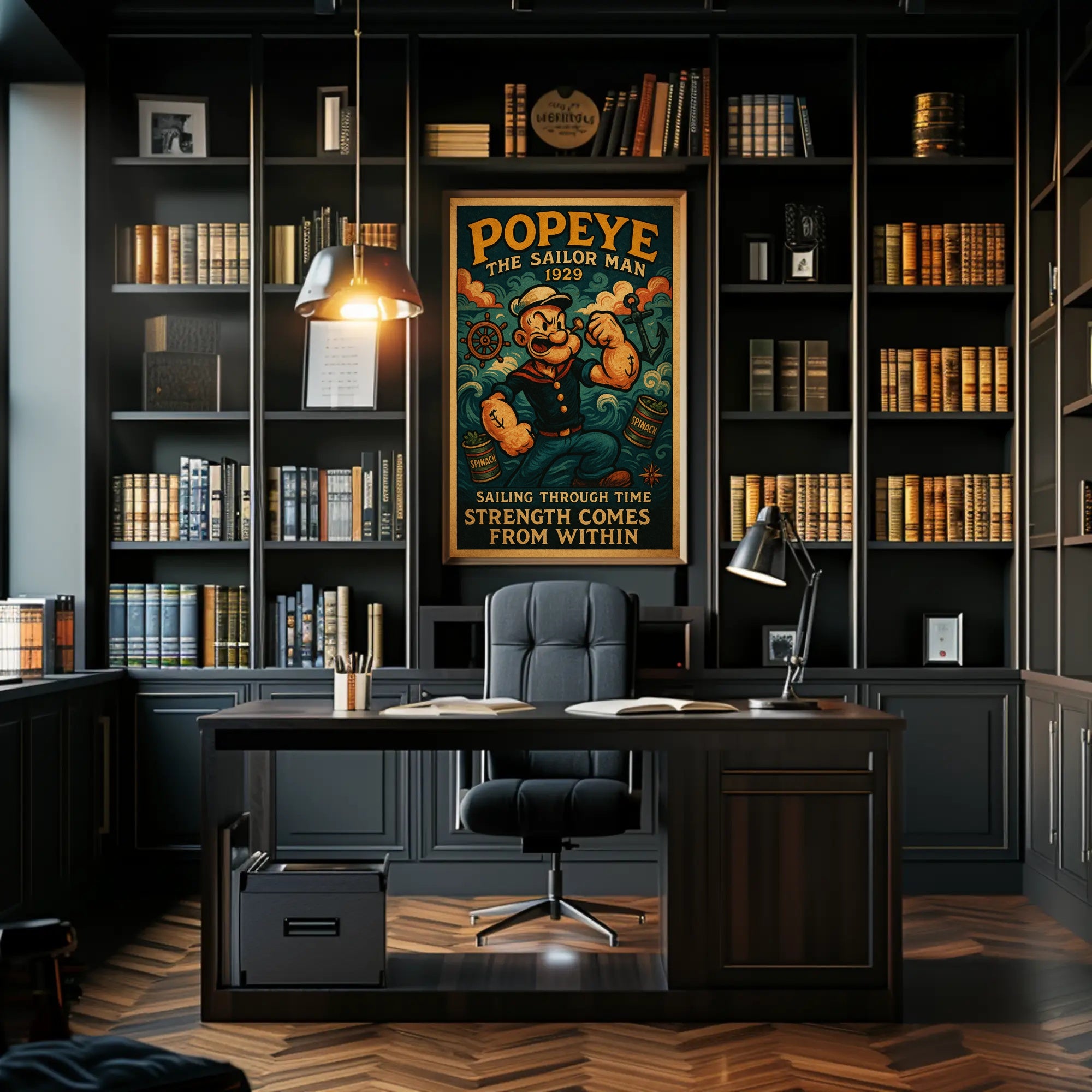 Popeye the Sailor Man Vintage Pop Culture Poster