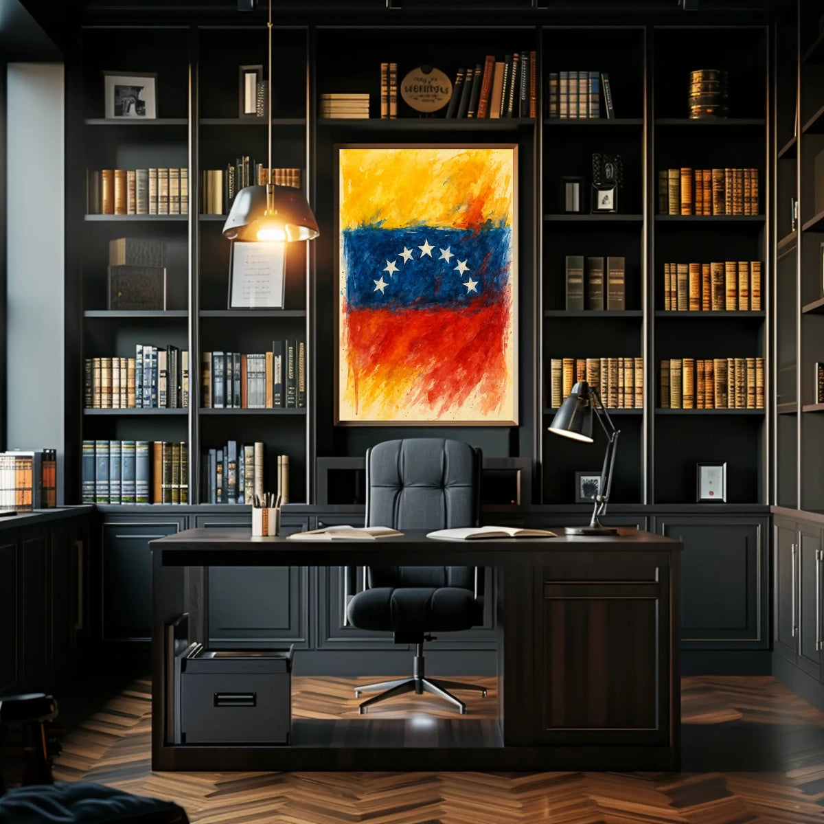 Vibrant Venezuelan Flag Wanderlust Art Poster