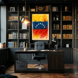 Vibrant Venezuelan Flag Wanderlust Art Poster