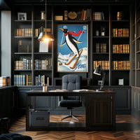 Skiing Penguin Adventure Poster