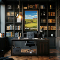 Royal Liverpool Golf Course Scenic Travel Poster