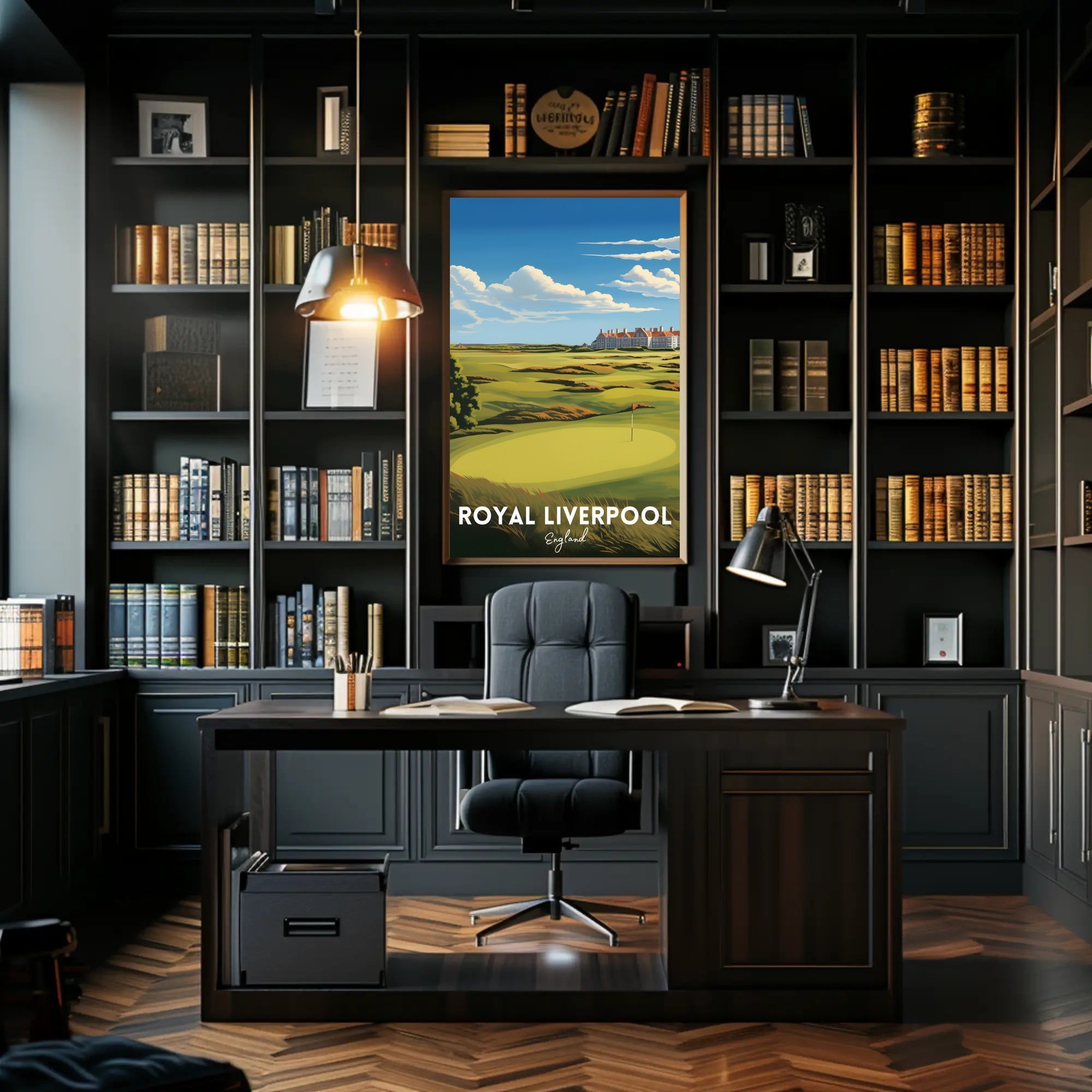 Royal Liverpool Golf Course Scenic Travel Poster