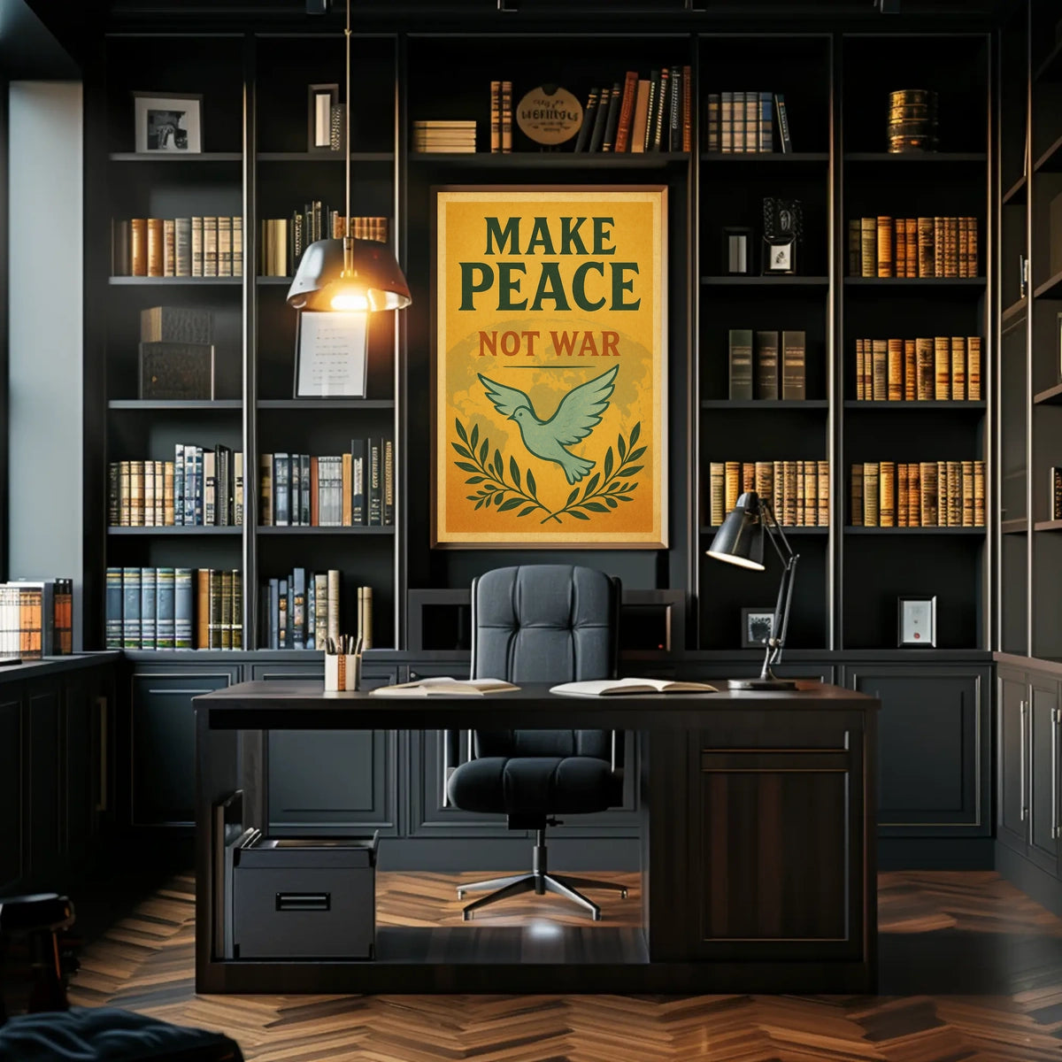 Peace Dove Vintage Poster: Make Peace Not War