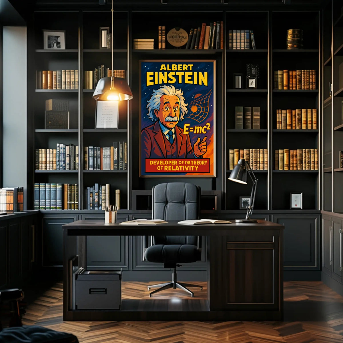Albert Einstein Vintage Relativity Theory Scientific Collectors Inspiration Timeless Iconic Poster