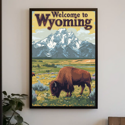 Welcome to Wyoming Vintage Poster