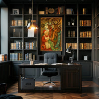 Cozy Christmas Knitting Poster