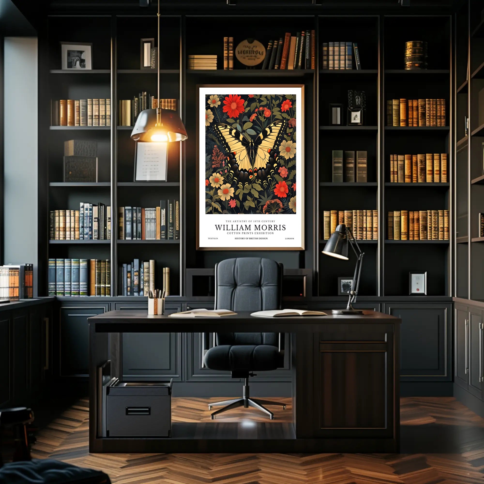 William Morris Artistic Butterfly Vintage Cultural or Heritage Poster