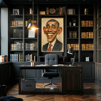 Barack Obama Caricature Poster PosterGoat