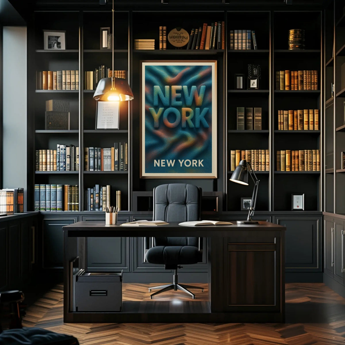 New York Vibes Poster City Skyline Print 18x24 Wall Art