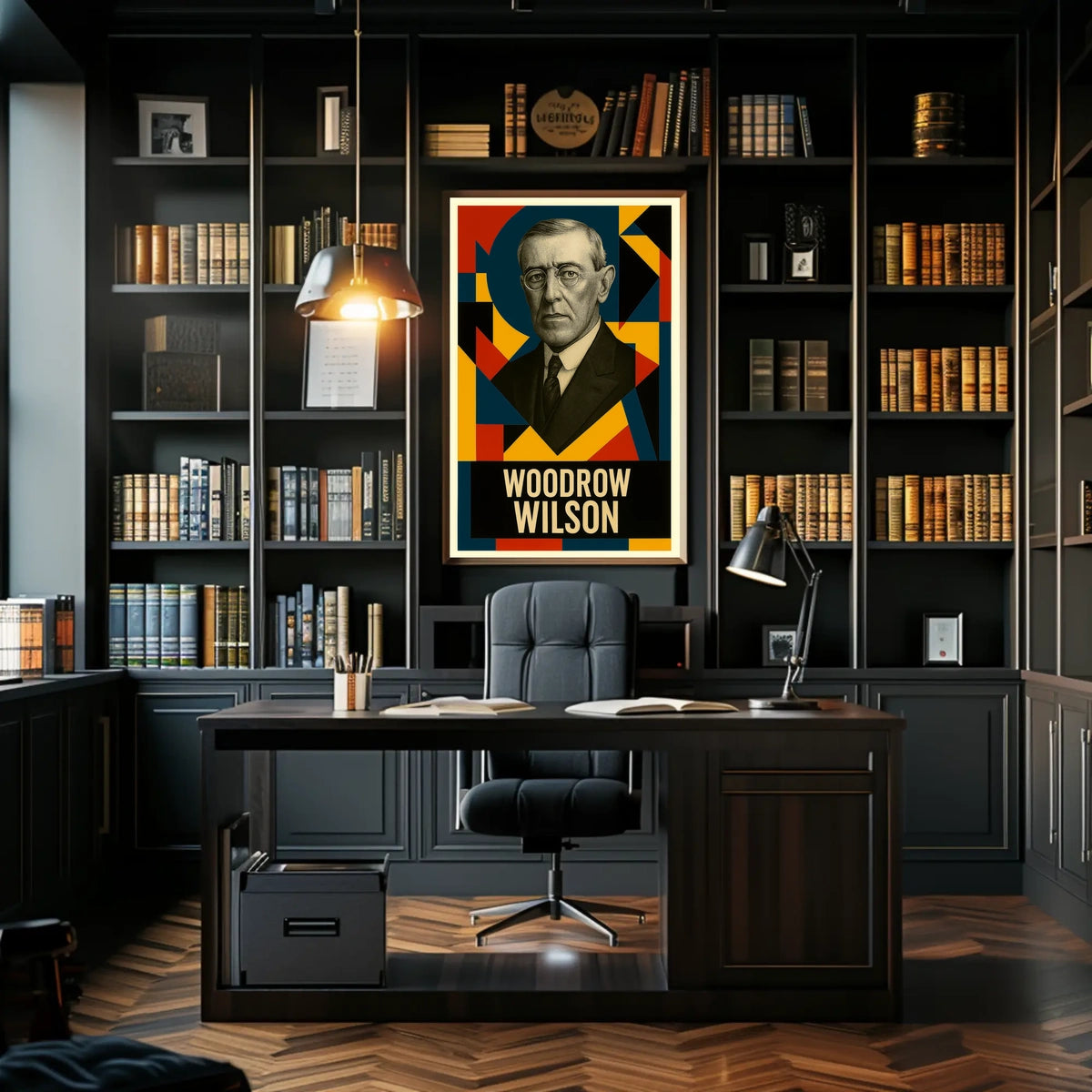 Woodrow Wilson 28th President of the United States Abstract Pop Poster