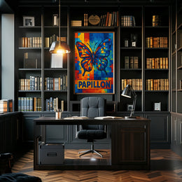 Papillon Mosaic Art Poster