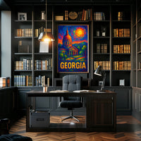 Georgia State Capitol Vibrant Poster
