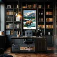 Katmai National Park Vintage Travel Poster