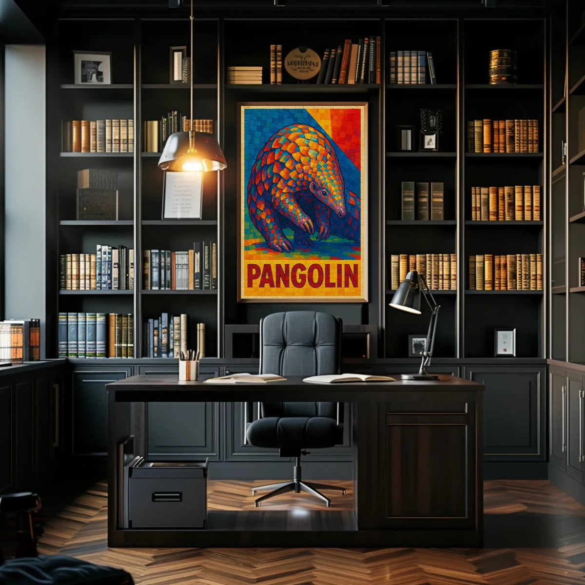 Vibrant Pangolin Poster