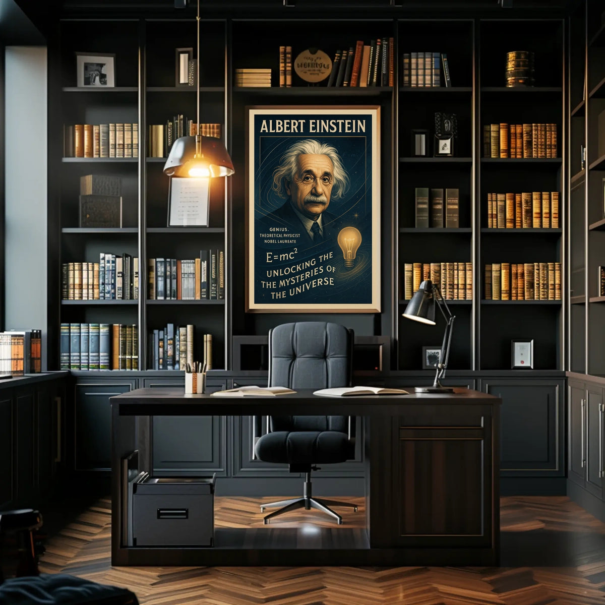 Albert Einstein Vintage Science Inspiration Poster