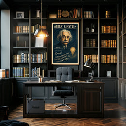 Albert Einstein Vintage Science Inspiration Poster