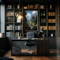 Enchanted Mountain Castle Poster PosterGoat