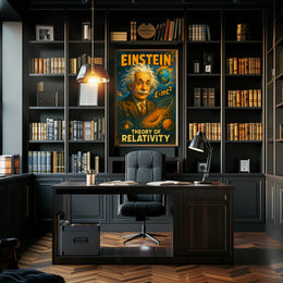 Einstein Relativity Vintage Science Student Poster