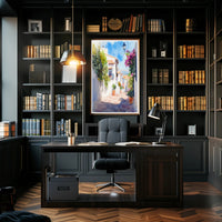 Sunlit Mediterranean Alley Poster PosterGoat
