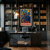 Philadelphia In Stained Glass Poster