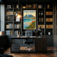 Cape Town Tranquility: Watercolor Art Poster Print