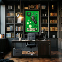 Reindeer Basketball Poster