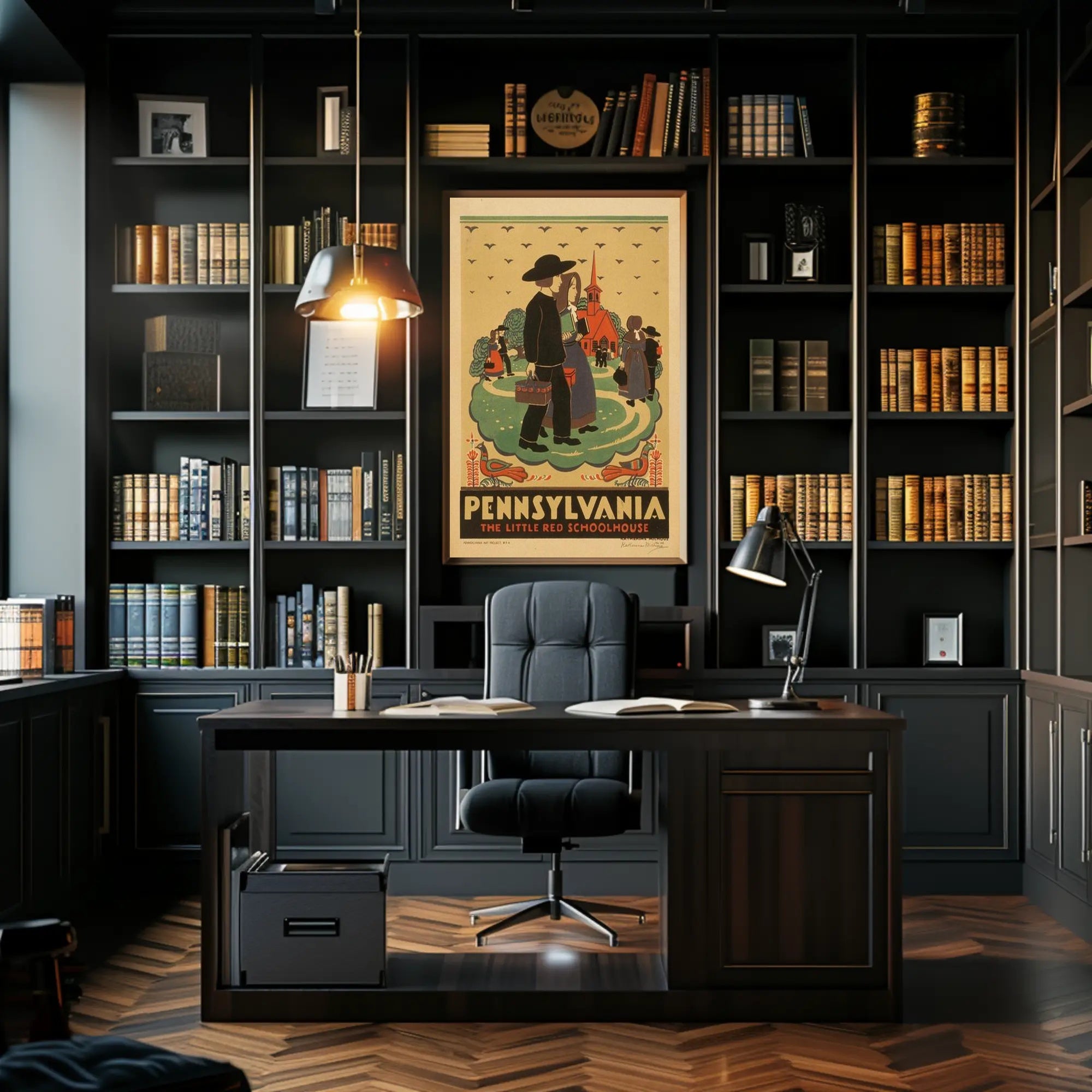 Pennsylvania: The Little Red Schoolhouse Poster PosterGoat