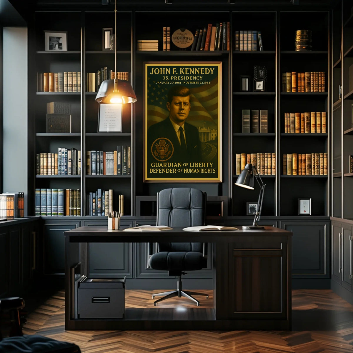 John F. Kennedy Presidential Tribute Historical Poster