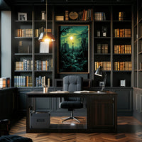 Haunted Cemetery At Dusk Poster