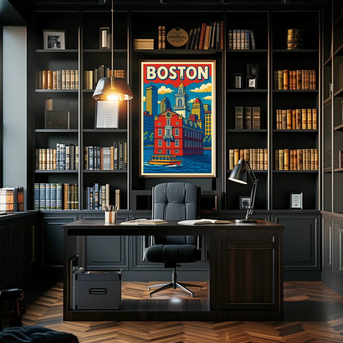 Boston Cityscape Poster