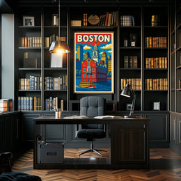 Boston Cityscape Poster