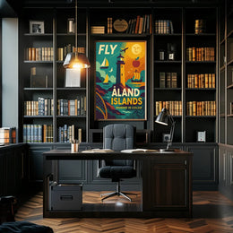 Travel to Vibrant Åland Islands with Retro Adventure Poster PosterGoat