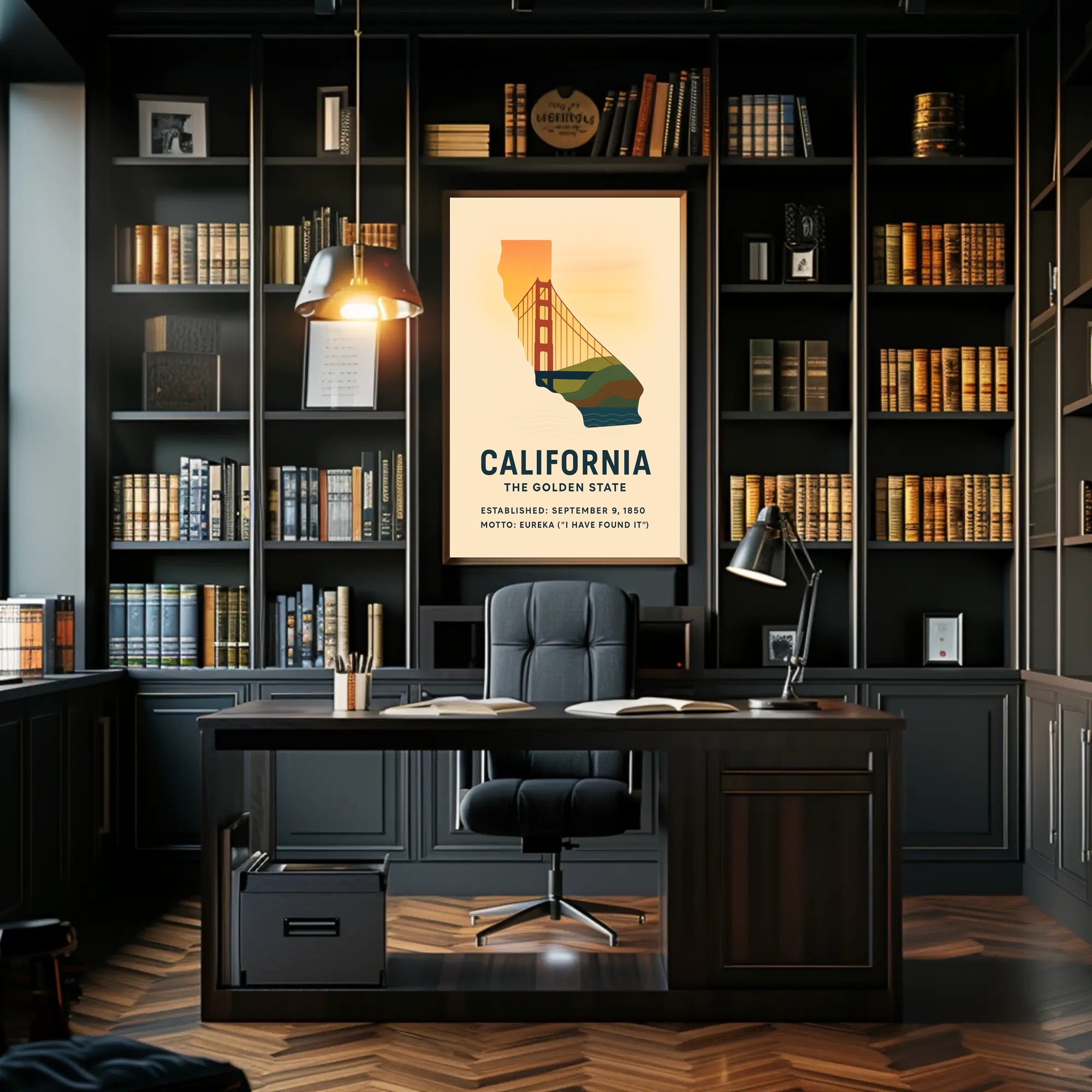 California Vintage Style Art Poster - Cultural or Heritage Poster