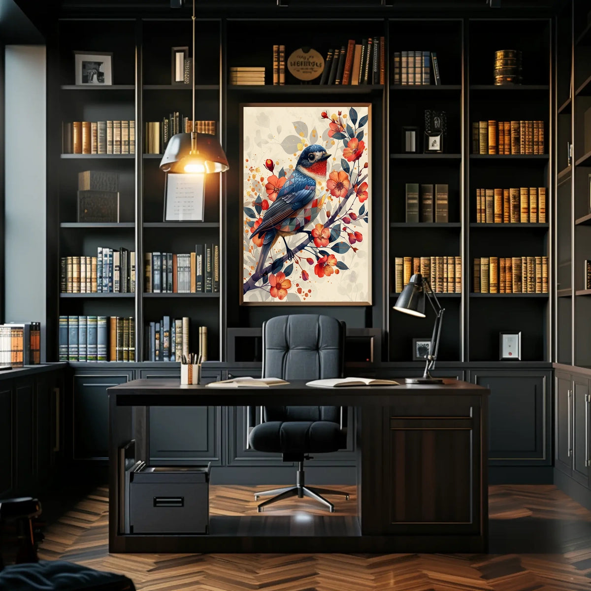 Vibrant Bird And Blossoms Poster