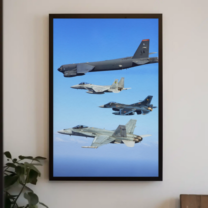 Vintage Poster Military Jets Formation