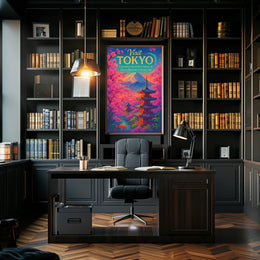 Visit Tokyo Cherry Blossoms Mount Poster