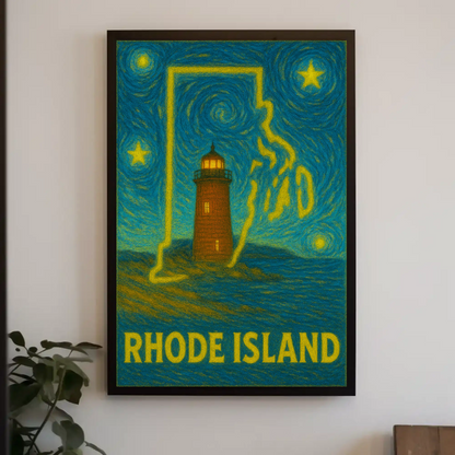 Rhode Island Starry Night Poster