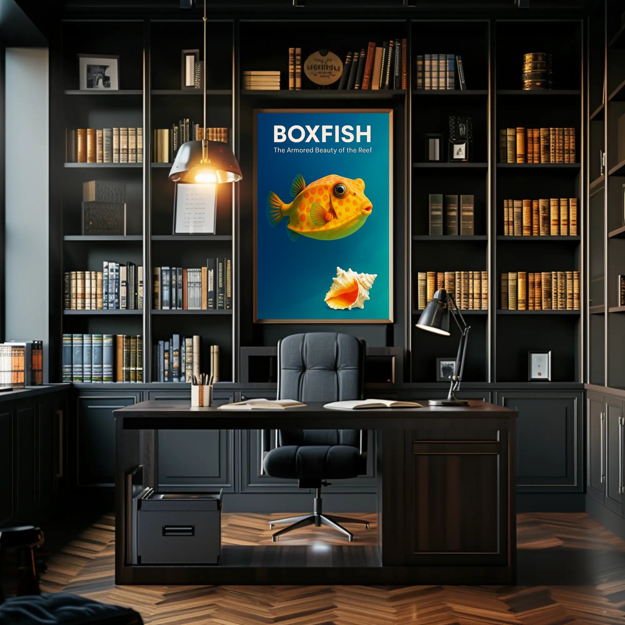 Boxfish The Armored Beauty of the Reef Poster PosterGoat
